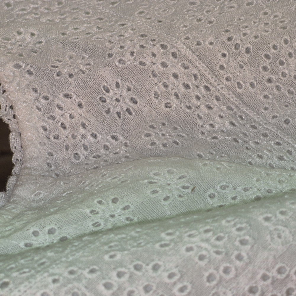 White Eyelet Peplum Lace Tank Top - Picture 7 of 7